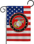 USMC Semper Fi Marine Corps Flag Armed Forces Double-Sided Lawn Decoration Gift House Garden Yard Banner United State American Military Veteran, 1...