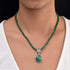SHOP LC DELIVERING JOY Green Quartzite Bead Malachite Pendant Statement Choker Necklace Jewelry 20 Inches Women Birthday Gifts for Women...