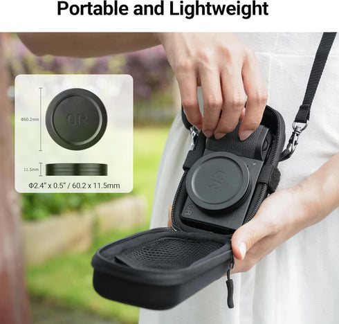 JJC Aluminum Lens Cap Cover Protector for Ricoh GR IIIx GR IIIx HDF GR3x HDF GR III GR III HDF GR3 HDF GR II GR2 with Soft EVA Interior -Black...
