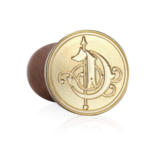 Mceal Wax Seal Stamp, Brass Seal with Wooden Handle, Victorian Letter C...