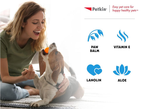 Paw Wipes Plus, 100 Orange Scented Wipes - Absorbent Pet Paw Wipes Remove Daily Dirt & Odors - Enriched with Paw Balm Protectant - Easy to Use Pet...