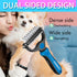 OneCut Pet Grooming Brush and Metal Comb Combo, Pet Grooming Rake and Brushes for Small, Medium & Large Dogs Double Sided Deshedding Tool Removes ...