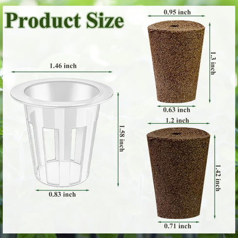 80 Pcs Hydroponic Seeds Grow Sponges Pods Kit,Indoor Hydroponics Growing System Root Plant Basket,Hydroponic Pods Cups Pot and Grow Sponges for Ga...
