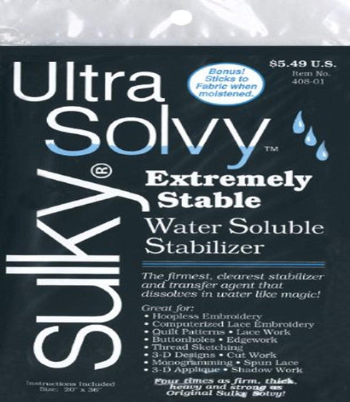 Sulky Ultra Solvy 1yd x 19 1/2", White...