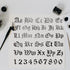 BENECREAT Matte Metal Letters Stencils, Gothic A to Z Alphabet & Number Stencil Template for Painting, Wood Burning, Leather Burning, Engraving, S...