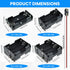 SDTC Tech 2/4/6/8 x 1.5V AA Battery Holder with Snap Connector Kit Include 3/6/9/12 Volt Battery Case Box and I Type Hard Shell Clip Buckle Lead W...