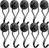 E BAVITE Black Swivel Swing Magnetic Hook 80LB Refrigerator Magnetic Hooks 10 Pack Strong Neodymium Magnet Hook for Refrigerator Other Magnetic Su...