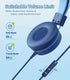Kids Headphones with LED Lights for School, Upgrade USB Type C Kid Headphone with Microphone, Volume Limiter 85/94dB, Wired On Ear Headphones for ...