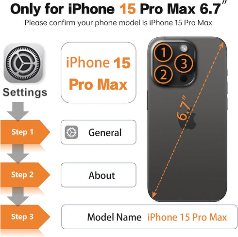 iPhone 15 Pro Max Waterproof Case Compatible with MagSafe, Metal Heavy Duty IP68 Underwater Built-in Screen Protector, Military Grade Shockproof R...