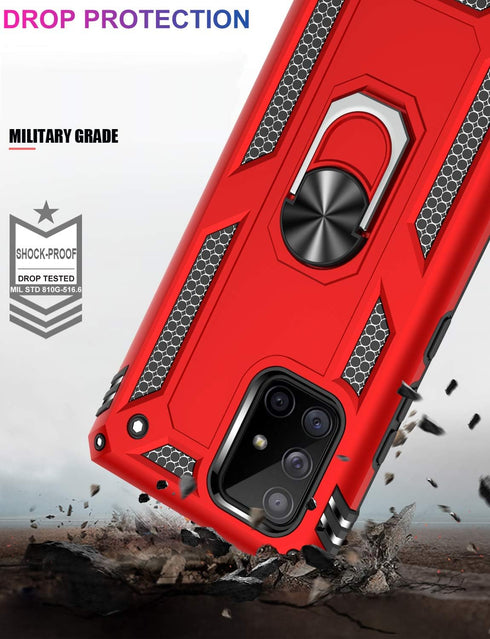 LUMARKE for Galaxy A51 5G Case with Screen Protector,Pass 16ft. Drop Tested Military Grade Protective Phone Cover with Magnetic Ring Kickstand Com...