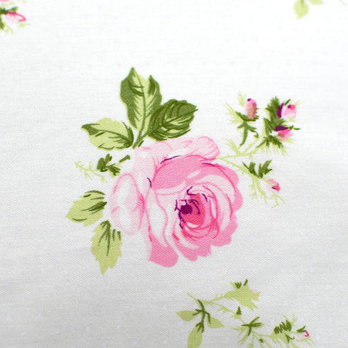 FADFAY Farmhouse Style Pillowcases Pink Rosetta Printed Gold with Green Plaid Elegant Country Style 100% Cotton Vintage Lace Ruffles Bedding Pillo...