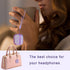 Purple Silver foil Glitter for AirPods 3 Case 3st Generation Cover Clear 2021, Cute Flower Pendant, Cleaning Pen Kit, Soft TPU Silicone Protective...