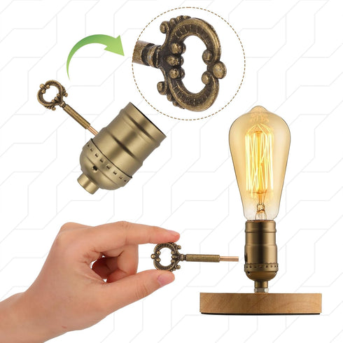 2 Pack Lamp Turn Knob Lamp Turn On/Off Switch Knobs Replacement Lamp Switch Knob with Extensions, Lamp Switch Replacement Lamp Socket Key Switch T...