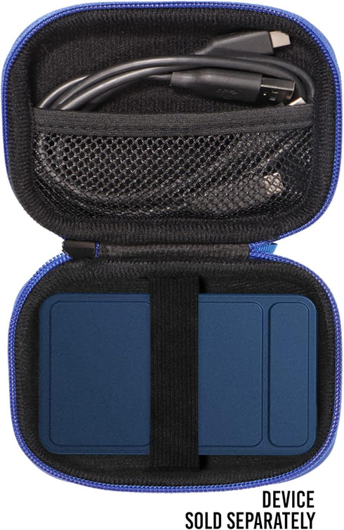 Alltravel Palm Size case for Foldable Magnetic Wireless Portable Charger, Compatible with Yiisonger, Anker 622/633, AOGUERBE, podoru (Blue)......