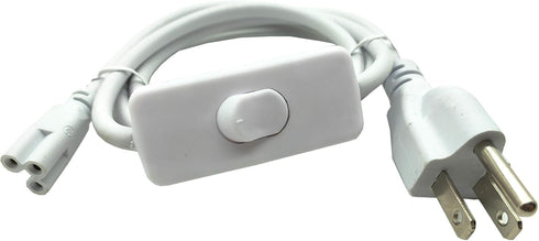 T5 T8 LED Wire Connector Power Cord LED Tube Power Extension Cord with on/Off Plug for LED T5 T8 Light Tube Integrated LED Light Fixture Extension...