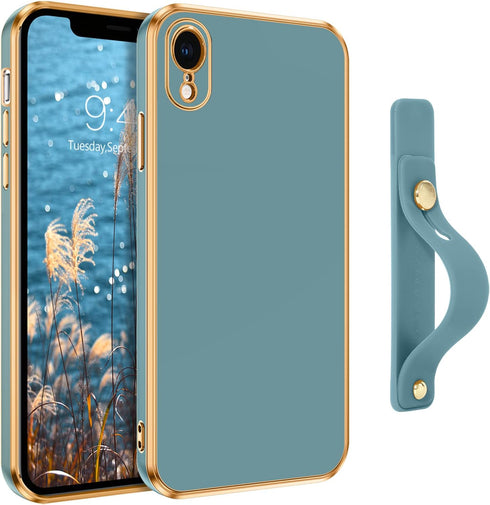 VENINGO iPhone XR Case, Phone Cases for iPhone XR, Slim Fit Soft TPU Rubber with Adjustable Wristband Kickstand Scratch Resistant Shockproof Prote...