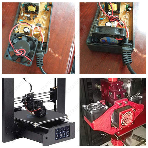 2 PCS Brushless Cooling Fan, Icstation DC Cooling Fan 50mm x 50mm x 10mm 5010 12V 2 Pin Fan 0.1A for 3D Printer Computer Case Fan...