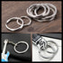 Swpeet 60 Pcs Assorted Multi-Purpose Metal Keychain Rings Split Keyrings Flat O Ring for Home Car Keys Attachments Keys Pendants - 20mm, 25mm, 30m...