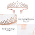 CAVETEE Birthday Crown and Sash for Women - Rose Gold Rhinestone Tiara Set and Sash for Decorations...