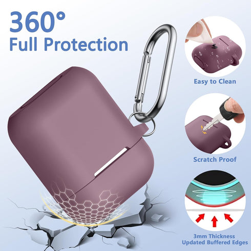 Lerobo Airpods Case Cover, with Cleaner Kit & Magnetic Airpod Strap Anti-Lost Cord Sports Lanyard,Soft Slicone Cover Compatible with Apple AirPods...