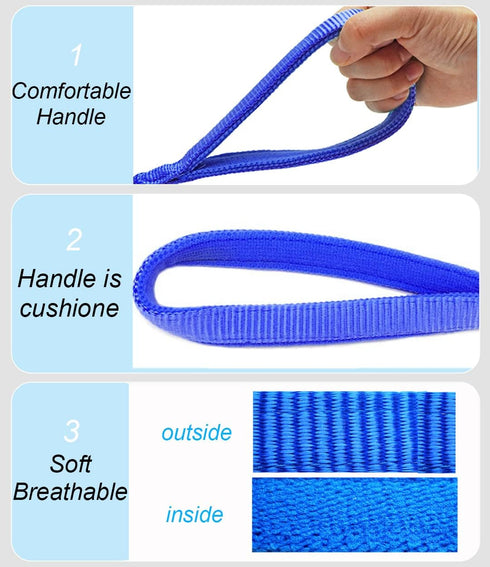 Reflective Dog Leash 2ft 3ft 4ft 6ft 10ft, Heavy Duty Dog Leash Nylon Braided Strong Rope Dog Lead for Small Medium Large Dogs Walking Leash (Blue...
