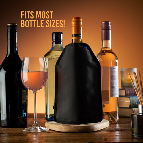 Wine Cooler Sleeve, High Quality Solid Gel Wine Sleeve, Reusable Wine Bottle Cooler, White...