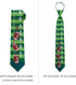 Jacob Alexander Men's Football Field Yard Lines Pre-Tied Zipper Neck Tie - Green...
