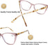 AQWANO Computer Oversized Reading Glasses Women Blue Light Blocking, Vintage Designer Cat Eye Readers Anti Eye Strain Glare UV Ray Eyeglasses, Cha...