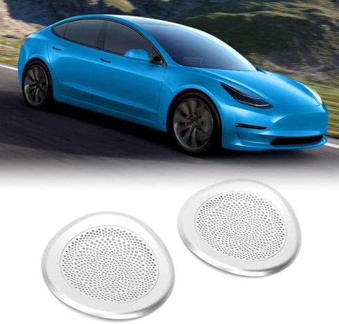 Fydun Pair Car Roof Speaker Cover Pillar Speaker Grills Cover Case Automotive Accessory Replacement for Tesla 2017?2020......