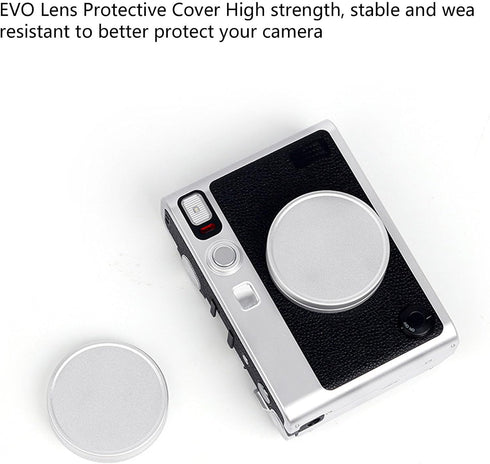 Portable Lens Cap, Dustproof Aluminum Alloy Lens Cover, Waterproof Camera Lens Protective Cover for Instax Mini EVO...