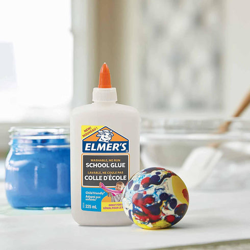 Elmer's White PVA Glue | 225 mL | Washable and Kid Friendly | Great for Making Slime and Crafting...