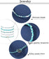 Boho Layered Turquoise Anklets Blue Ankle Bracelets Wax Rope Beach Foot Jewelry for Women...