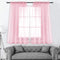 KEQIAOSUOCAI Set of 2 Girls Room Baby Pink Sheer Curtains Panels for Kids Nursery Bedroom Living Room Rod Pocket Sheer Voile Drapes Each is 52 Inc...