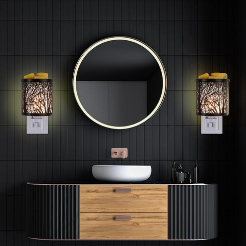 Warmers Pluggable Fragrance Warmer Exquisite Forest Iron Wall Sconce- Decorative Plug-in for Warming...