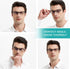 EYEURL Black Computer Reading Glasses 2 Pair Blue Light Blocking 1.75 Magnification Stylish Readers for Women Men Rectangular Frame Transparent Le...