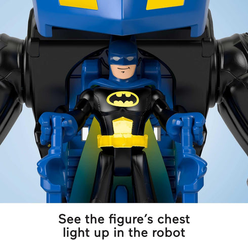 Fisher-Price Imaginext DC Super Friends Batman Toy Battling Robot with Poseable Figure & Lights for Pretend Play Kids Ages 3+ Years...