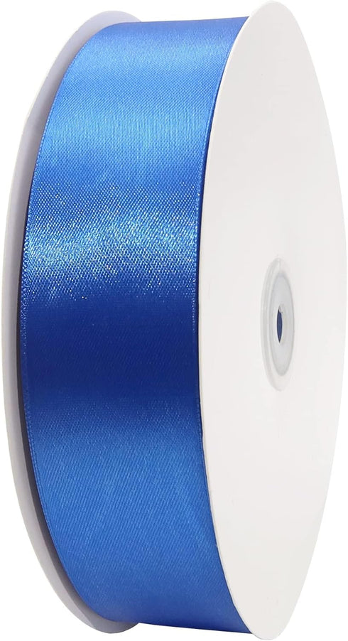 Maclemon 100 Yards Double Face Royal Blue Satin Ribbon 1-1/2 inch Wide Polyester Royal Blue Ribbon for Gift Wrapping Very Suitable for Weddings Pa...