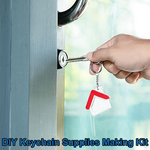 420Pcs 1" 25mm Key Chain Making Kit, Including Keychain Rings with Chain,Jump Ring and Screw Eye Pins Bulk for DIY Accessories for Keychains Jewel...