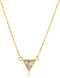 | ELYA Polished Cubic Zirconia Triangle Stainless Steel Pendant Necklace...