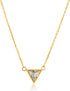 | ELYA Polished Cubic Zirconia Triangle Stainless Steel Pendant Necklace...