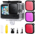 K&F Concept Waterproof Case with Dive Filters Compatible with GoPro Hero 12/11/10/9 Black, Protective Underwater Dive Housing Case Accessories Kit...