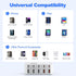 166W GaN10-Port USB C Charging Station PD20W QC18W Fast Charging Wall Charger for iPhone 15/14/13/12/11 iPad Samsung Pixel 5FT Extension Cord Whit...