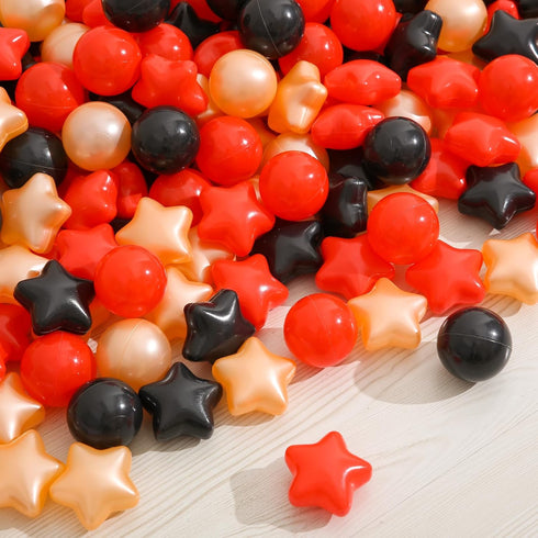 Star Ball Pit Balls, Pack of 100 Plastic Toy Balls for Kids, Gift for Baby Toddler Birthday Christmas, Ball Pool Play Tent, Baby Kiddie Pool Water...