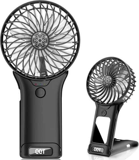 Mini Handheld Fan,4 Speed Adjustable Portable Battery Operated Fans,USB Rechargeable Desk Fan with Mirror,Max 20 Hrs Hand Fan For Travel Office Ou...