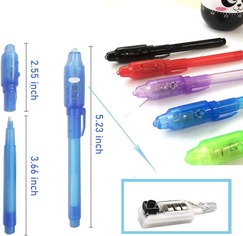 SCStyle Invisible Ink Pen 7Pcs,Spy Pen Marker Kid Pens for Writing Secret Message Pen Valentines Day Easter Day Halloween Christmas Birthday Party...