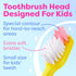 Kids Toothbrush 6 Pack - Soft Contoured Bristles - Child Sized Brush Heads (3-10 Year Old) - Suction Cup for Fun & Easy Storage - Girl & Boy Set (...