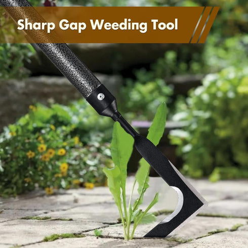 Crack Weeder Puller Tool Long Handle, Adjustable Crevice Weeding Remover Tool 29", Manual Sidewalk Crack Weeder Stand up Grass Weed Puller Cutter ...