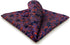 S&W SHLAX&WING Paisley Mens Tie Blue Red Matching Pocket Square Only...