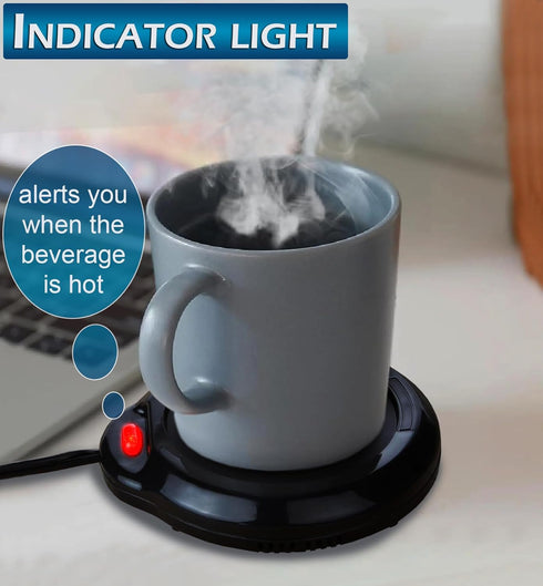 Home-X Mug Warmer, Desktop Heated Coffee & Tea - Candle & Wax Warmer (Black)...