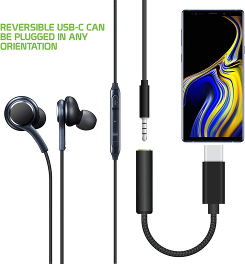 Cellet 3.5mm Stereo Audio Aux Cable for Stereo, iPods, MP3, USB-C Adapter to Audio Aux 3.5mm Audio Player (USB-C to Audio Adapter)...